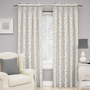 Duncan Damask Room Darkening Rod Pocket Single Curtain Panel