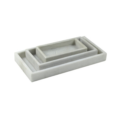 Rectangular Marble Accent Serving Tray Bobo Intriguing Objects