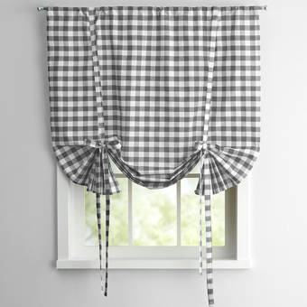 Gracie Oaks Buffalo Check Decorative Tie Up Shade Reviews Wayfair