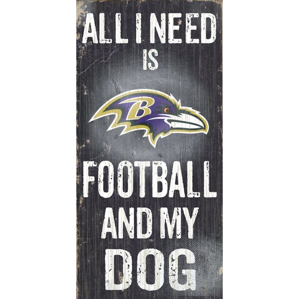 NFL Football and My Dog Textual Art Plaque by Fan Creations