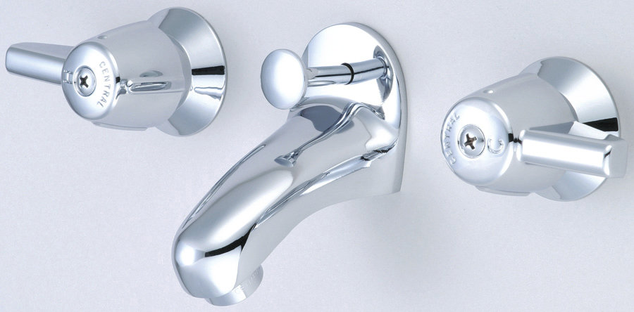 Central Brass Wall Mounted Bathroom Sink Faucet With Double Lever Wall Mounted Bathroom Sink Faucets Part 1178 A Sku Ctb1038 Default Name