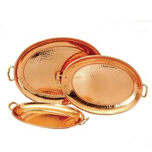 3 Piece Oval Serving Tray Set