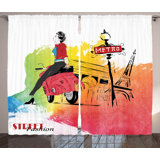 Paris Print Curtains Wayfair