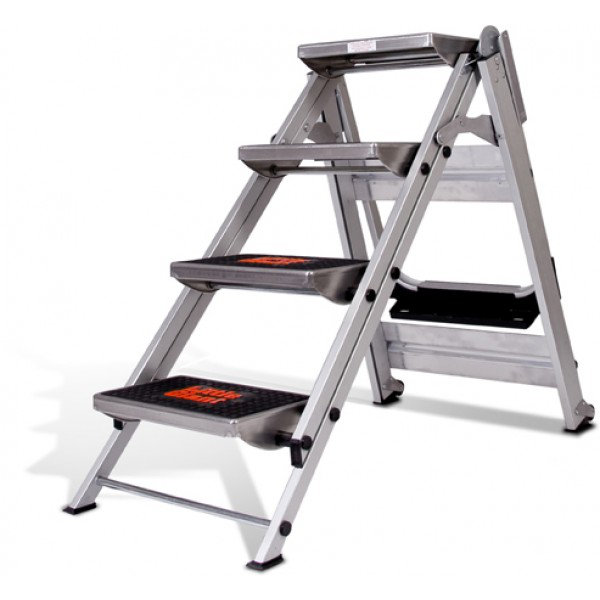 Little Giant Ladder 4 58 Ft Aluminum Safety Step Ladder With 300 Lb Load Capacity Wayfair