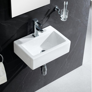 Modern Bathroom Sinks Allmodern Modern Ceramic 17 Wall Mount Bathroom Sink