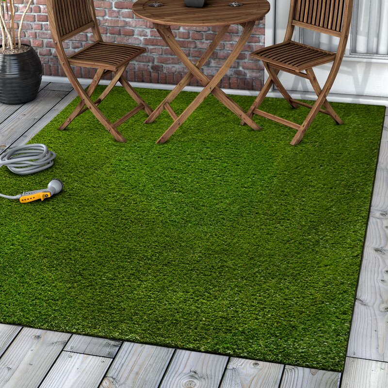 Ebern Designs Grimes Artificial Green Indoor/Outdoor Turf & Reviews ...
