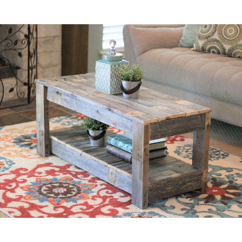 Millwood Pines Easthampton Solid Wood Coffee Table With Storage