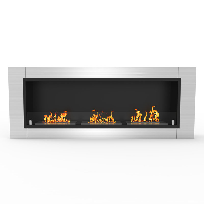 Latitude Run Kelling Ventless Recessed Wall Mounted Bio Ethanol