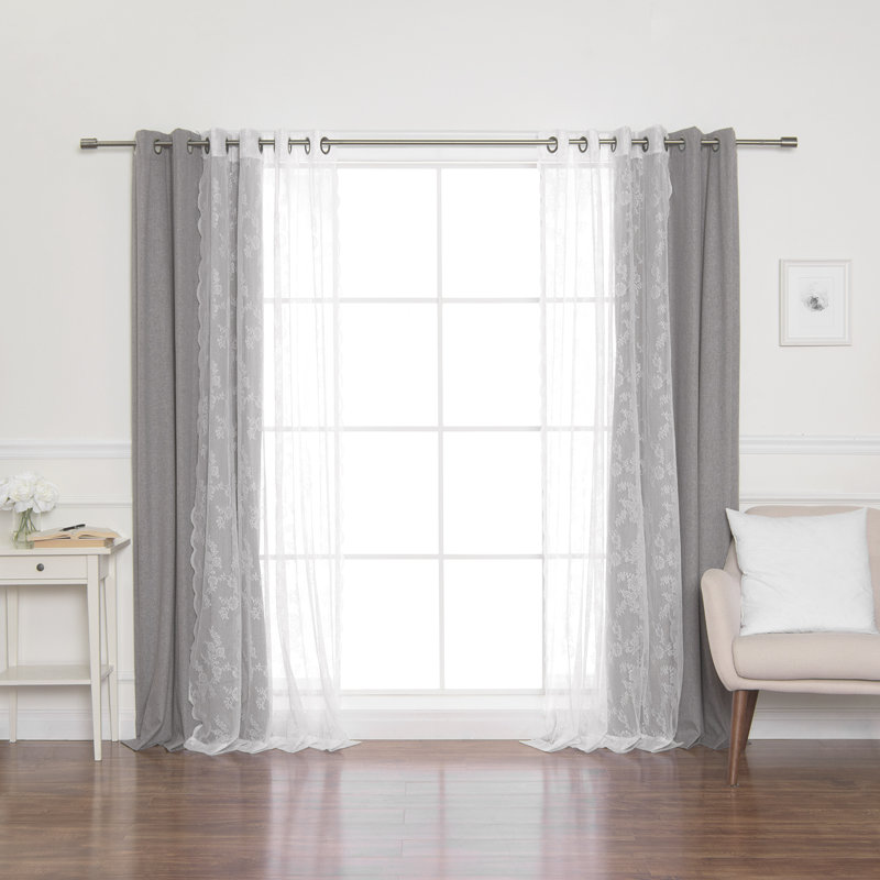 Ophelia Co Fortney Rose Sheers Max Blackout Grommet Curtain Ophelia Co Fortney Rose Sheers Max