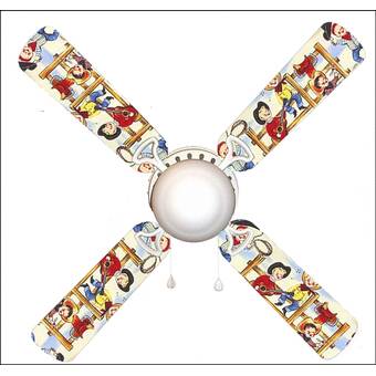 Zoomie Kids 42 Mata Robot 4 Blade Ceiling Fan Light Kit Included