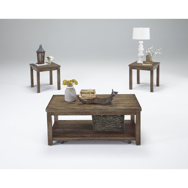 Nashua 3 Piece Coffee Table Set by Rosecliff Heights