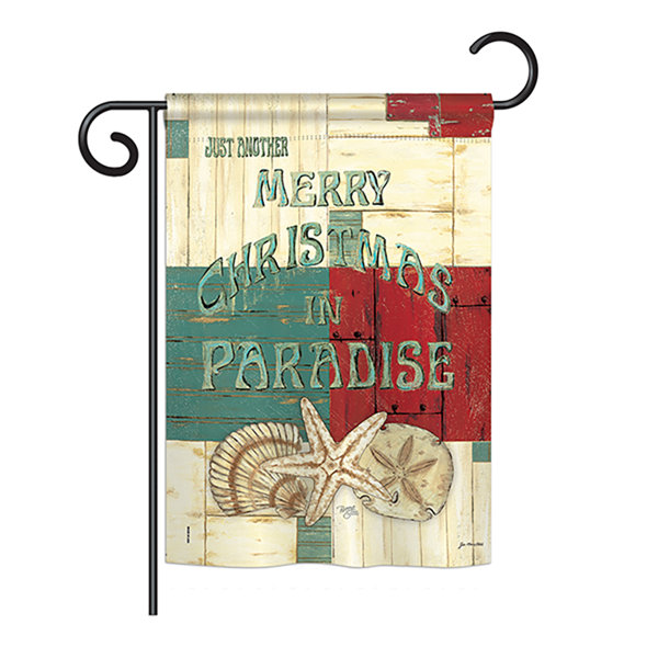 Breeze Decor Xmas In Paradise Winter 2 Sided 19 X 13 In Garden