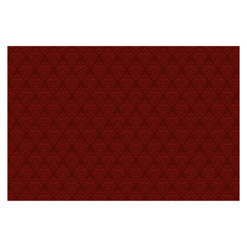 Red French Baroque 2.25m x 3.36m Textured Matt Peel & Stick Wall Mural East Urban Home