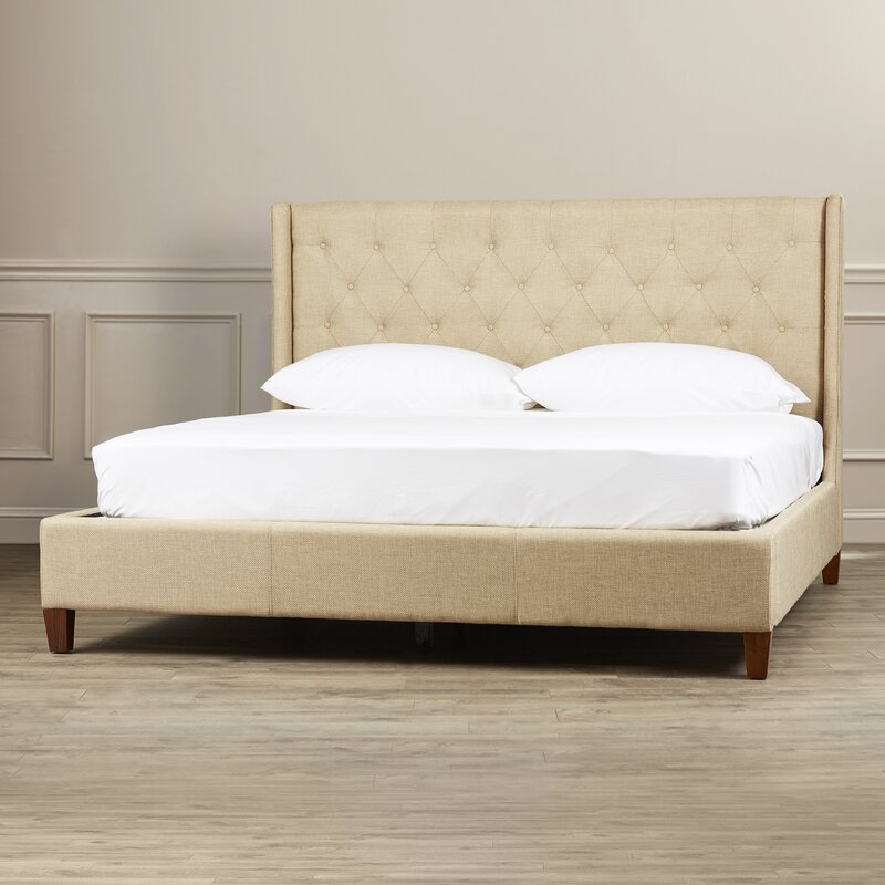 darby home co cooper upholstered panel bed & reviews | wayfair