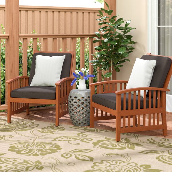 Bastion Outdoor Armchair (Set of 2) by Darby Home Co