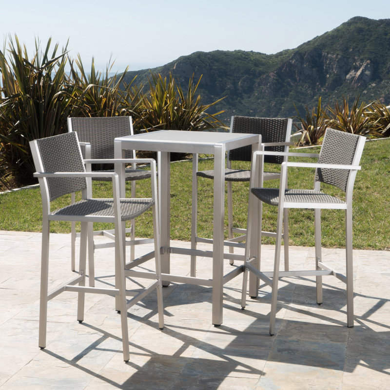 Wade Logan Durbin 5 Piece Bar Height Dining Set Reviews Wayfair Durbin 5 Piece Bar Height Dining Set