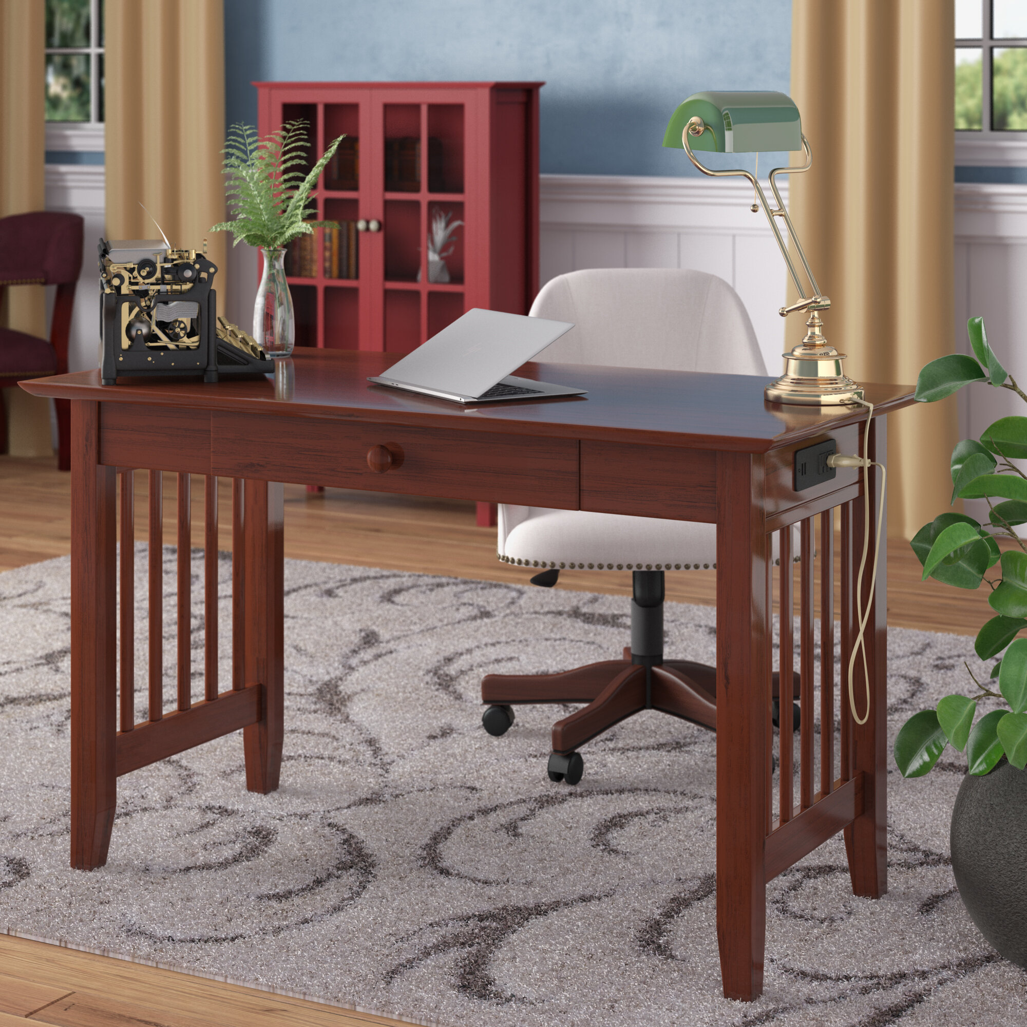 Charlton Home Tollett Solid Wood Desk Reviews Wayfair