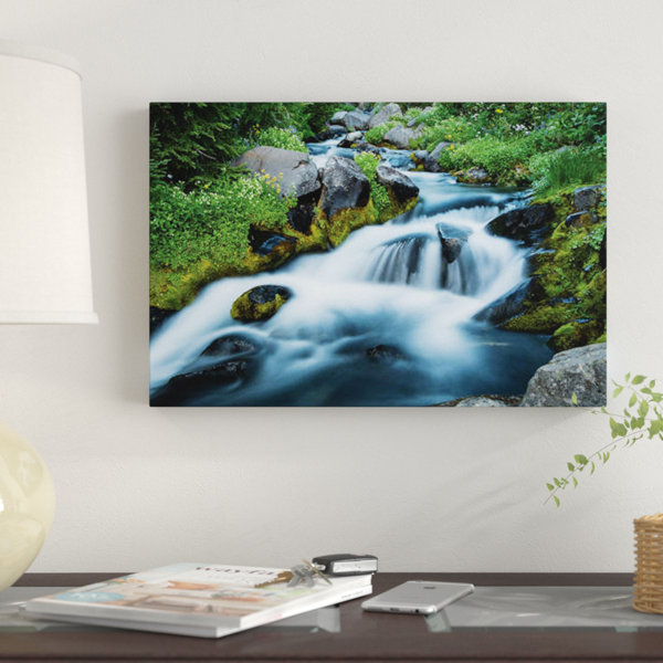 East Urban Home Waterfall In A Forest Mount Rainier National
