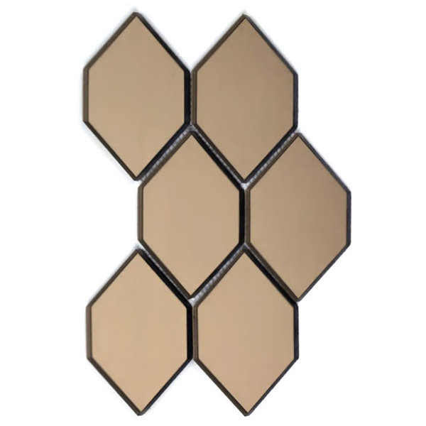 Echo 4 x 5 Glass Tile in Gold by Abolos