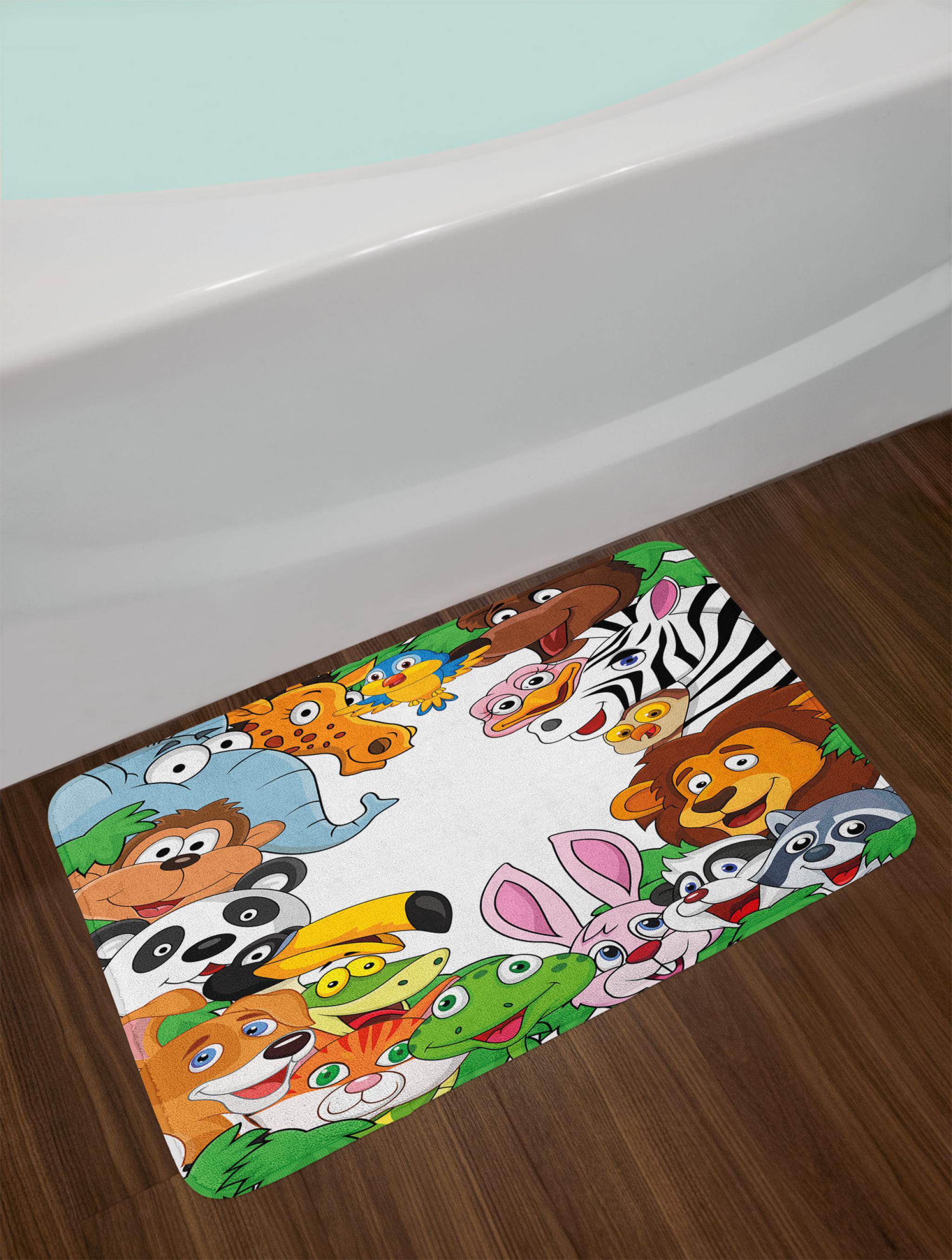East Urban Home Wild Jungle Nursery Bath Rug Wayfair