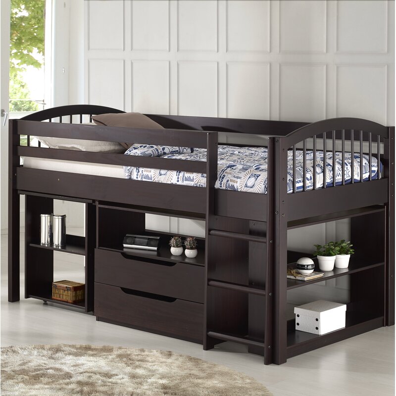 Zoomie Kids Abigail Twin Loft Bed With Desk And Storage Reviews