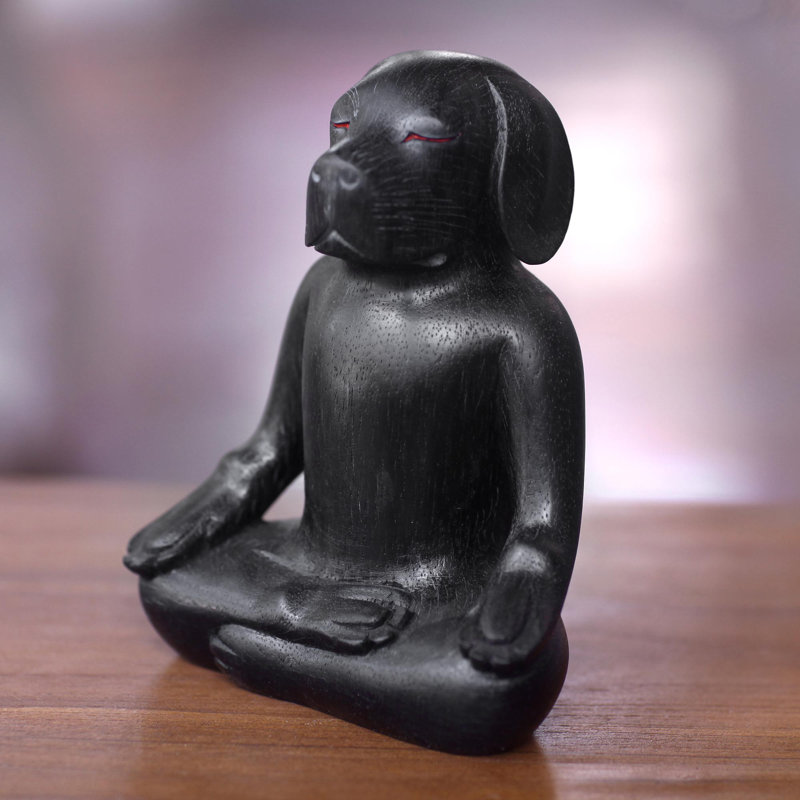 Yoga Lotus Position Bronze Figurine 9/" x 7/"