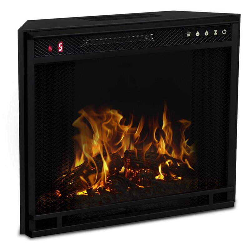 Ebern Designs Gibbs Flat Electric Fireplace Insert Reviews