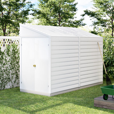 Arrow Yardsaver 4 Ft W X 10 Ft D Metal Lean To Storage Shed