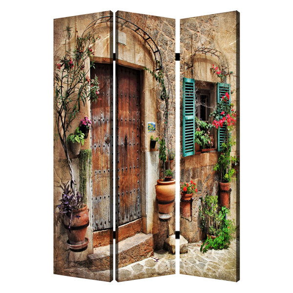 Screen Gems Inspiration Spanish Tidings 3 Panel Room Divider Wayfair