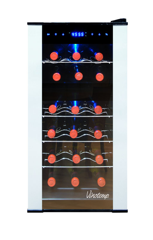 Vinotemp 18 Bottle Dual Zone Freestanding Wine Cooler & Reviews Wayfair