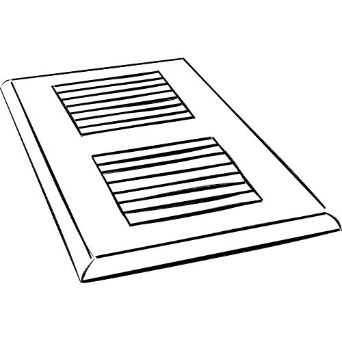 4 x 12 Maple Surface Mount Vent Cover by Moldings Online