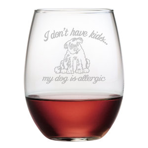 My Dog is Allergic Stemless Wine Glass (Set of 4)