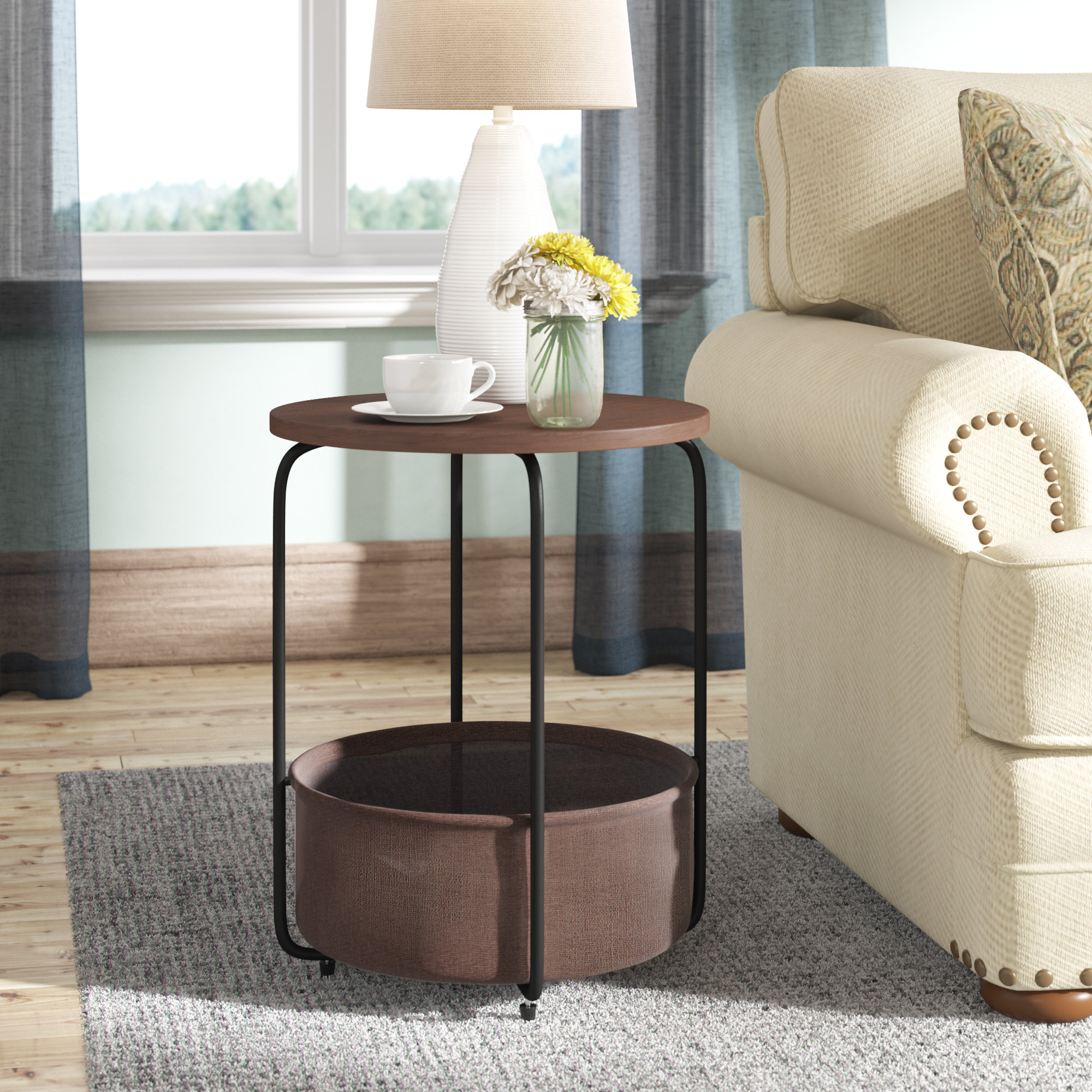 Gracie Oaks Alvin Tray Top Cross Legs End Table Reviews Wayfair