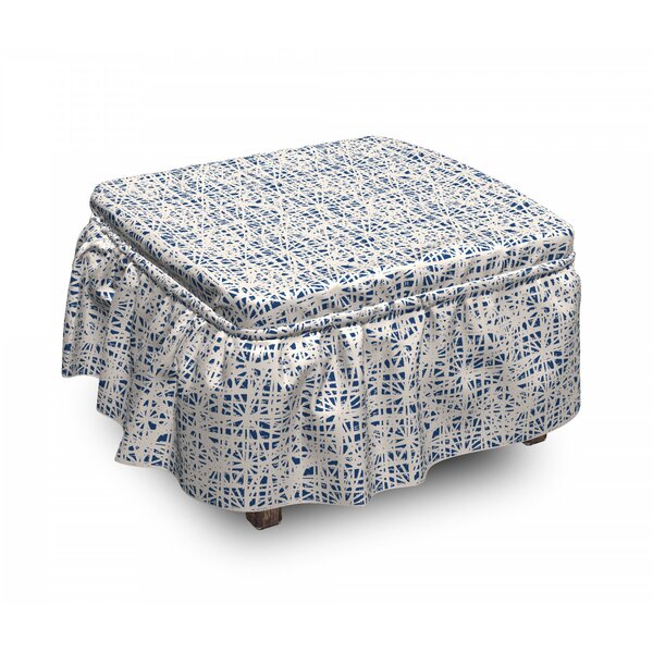 Hippie Grid Ottoman Slipcover (Set Of 2) By East Urban Home