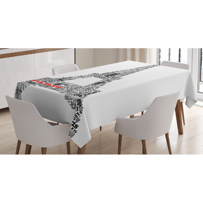 East Urban Home Ambesonne Paris Tablecloth Illustration Of Tour
