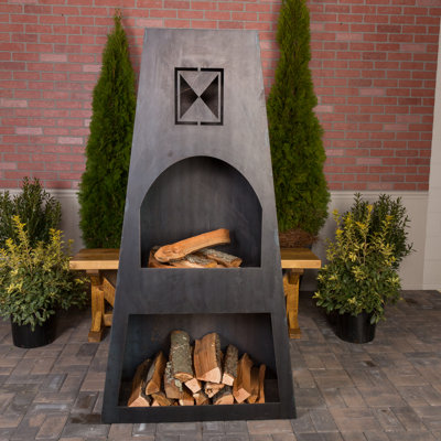 Outdoor Fireplaces You'll Love in 2020 | Wayfair Outdoor Fireplaces You'll Love in 2020 | Wayfair on Quillen Steel Wood Burning Outdoor Fireplace id=94352
