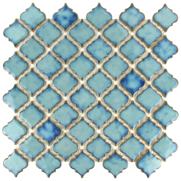 Pharsalia 2 x 2.25 Porcelain Mosaic Tile in Marine