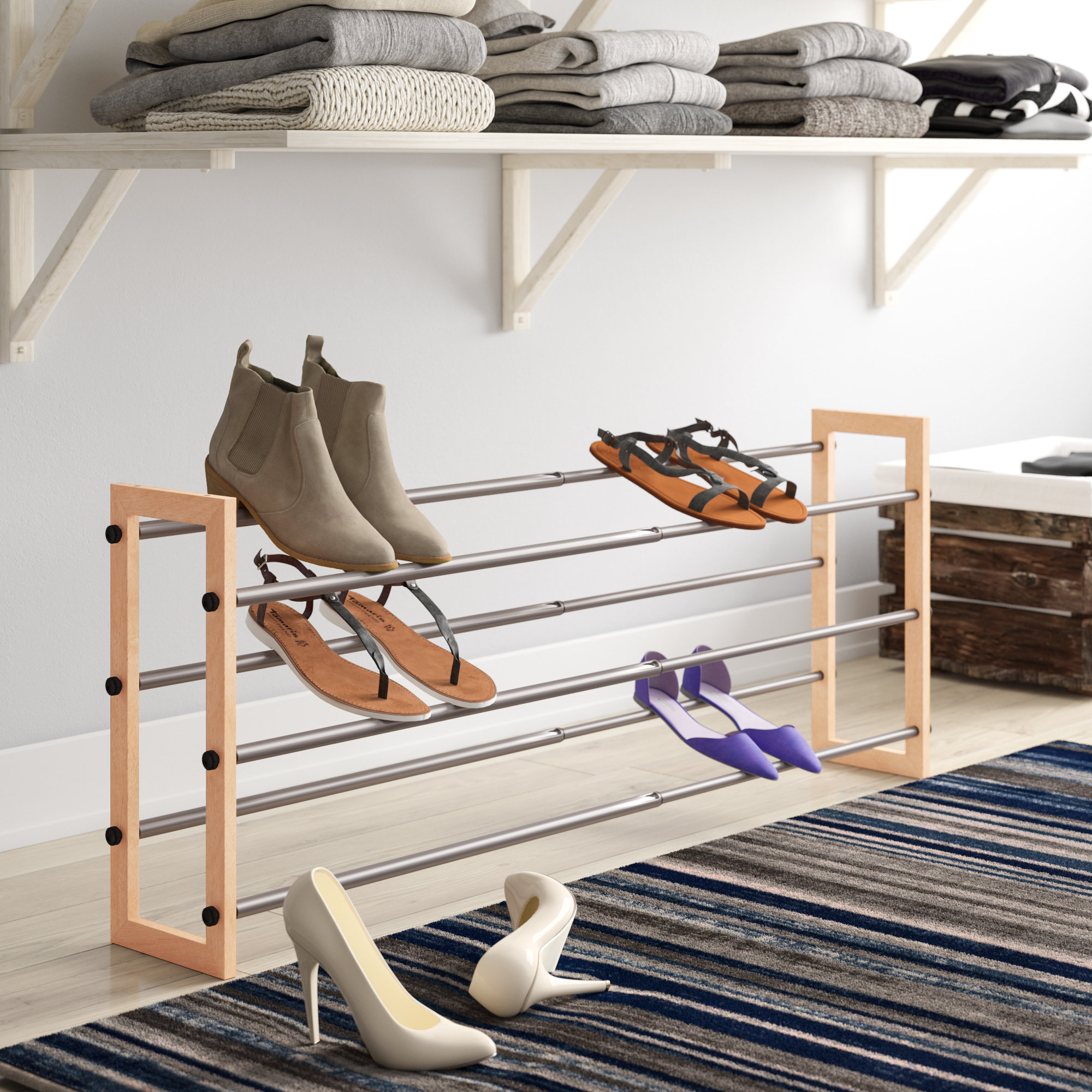 room essentials expandable shoe rack