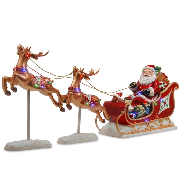Santa’s Sleigh and Reindeer Assortment by National Tree Co.