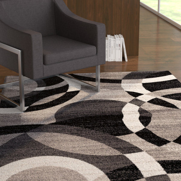 Allison Gray Area Rug by Ebern Designs