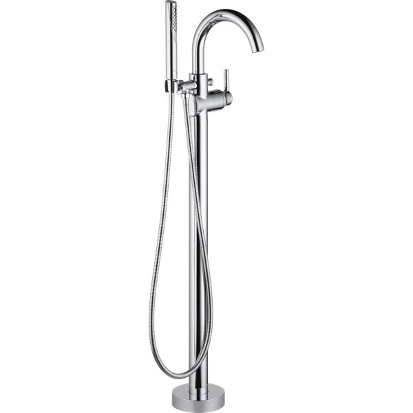 Trinsic® Single Handle Floor Mount Freestanding Tub Filler with Hand Shower by Delta
