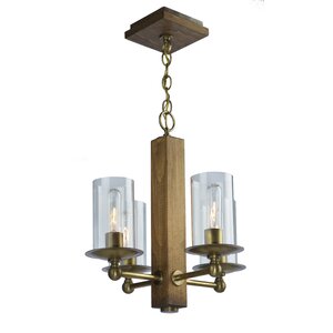 Legno Rustico 4-Light Candle-Style Chandelier