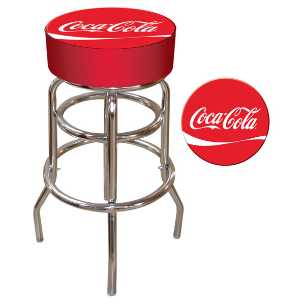 Coca Cola 31 Swivel Bar Stool by Trademark Global