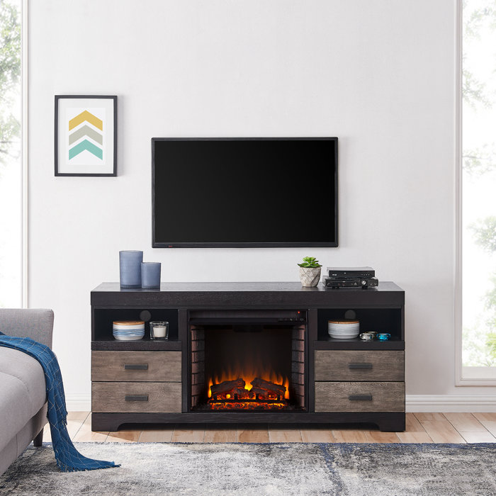 Latitude Run Shroplynn Media Console Fireplace Wayfair