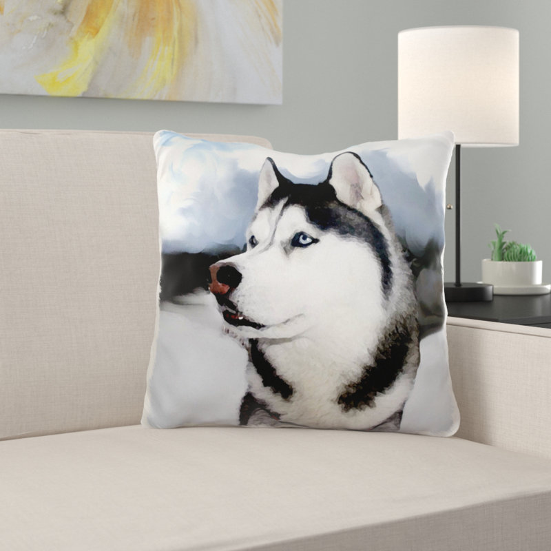 East Urban Home Mcintire Siberian Husky Pillow Cover Wayfair