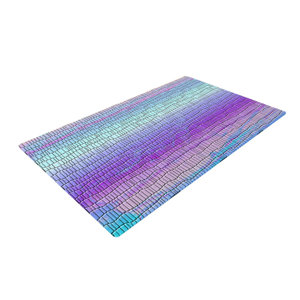 Nina May Drip Dye Cool Strid Geometry Pastel Area Rug