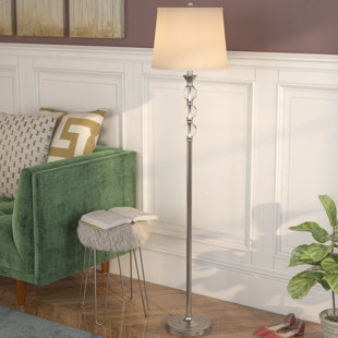 Floor Lamps You Ll Love Wayfair Shipton Crystal And Metal 61 5 Floor Lamp