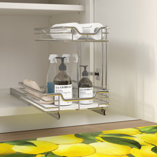 2 Tier Under Sink Shelf Sliding Pull Out Drawer