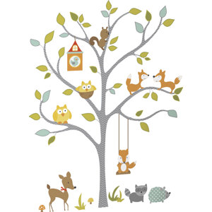 Chevy Woodland Fox and Friends Tree Wall Decal
