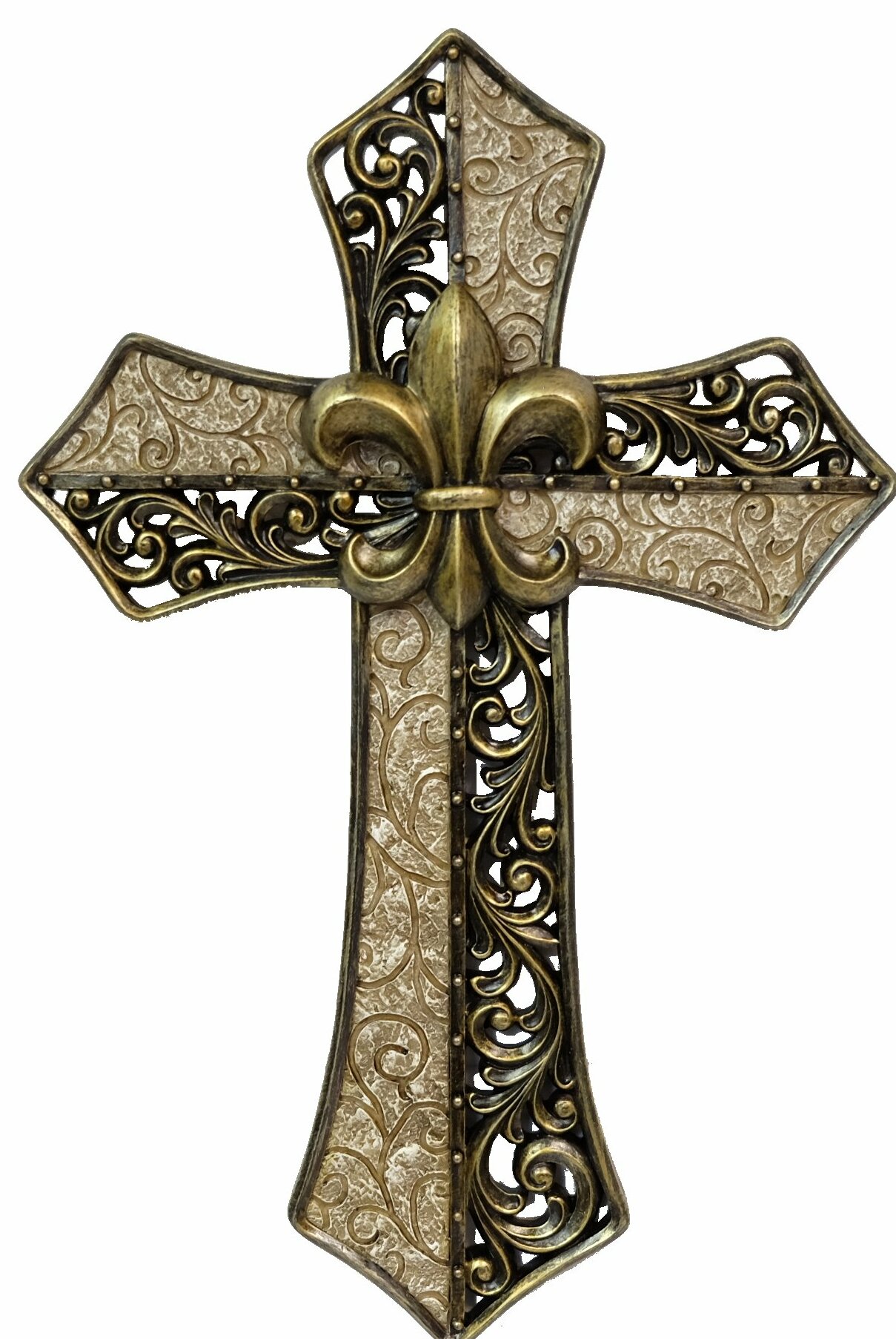 Fleur De Lis Living Hollow Scrolled Cross Wall Decor Wayfair